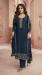 Picture of Silk Dark Slate Grey Straight Cut Salwar Kameez