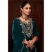 Picture of Chiffon Dark Green Straight Cut Salwar Kameez