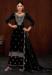 Picture of Splendid Chiffon Black Straight Cut Salwar Kameez