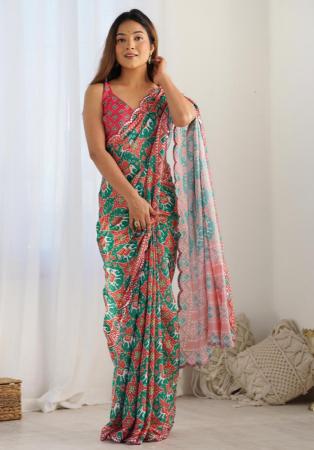 Picture of Nice Chiffon Dim Gray Saree