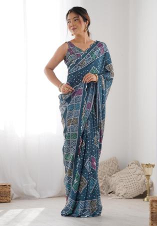 Picture of Sightly Chiffon Dark Slate Grey Saree