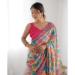 Picture of Magnificent Chiffon Indian Red Saree