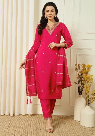 Picture of Comely Silk Crimson Readymade Salwar Kameez