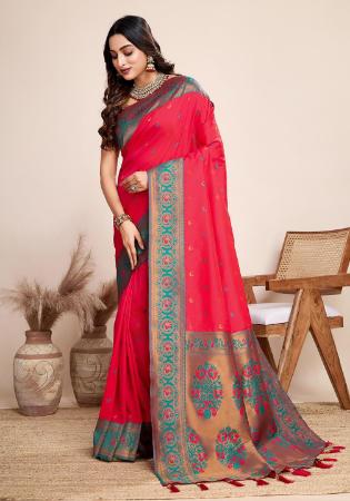 Picture of Good Looking Silk Crimson Saree