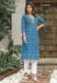 Picture of Excellent Cotton Steel Blue Kurtis & Tunic