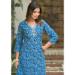 Picture of Excellent Cotton Steel Blue Kurtis & Tunic