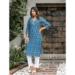 Picture of Excellent Cotton Steel Blue Kurtis & Tunic