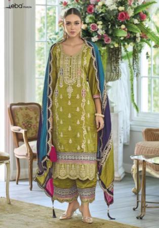 Picture of Chiffon & Silk Peru Straight Cut Salwar Kameez