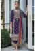 Picture of Chiffon & Silk Dark Slate Blue Straight Cut Salwar Kameez