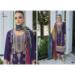 Picture of Chiffon & Silk Dark Slate Blue Straight Cut Salwar Kameez