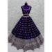 Picture of Magnificent Chiffon Indigo Lehenga Choli