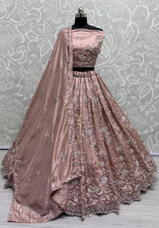 Picture of Radiant Chiffon Rosy Brown Lehenga Choli