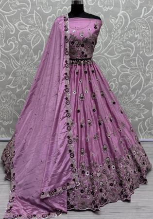 Picture of Radiant Silk Rosy Brown Lehenga Choli