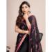 Picture of Gorgeous Georgette Black Saree