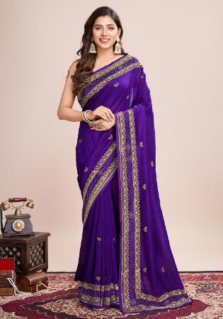 Picture of Fine Silk Indigo Saree