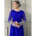 Picture of Georgette Medium Blue Readymade Salwar Kameez