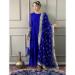 Picture of Georgette Medium Blue Readymade Salwar Kameez