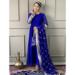 Picture of Georgette Medium Blue Readymade Salwar Kameez