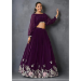 Picture of Georgette & Silk Saddle Brown Lehenga Choli