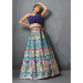 Picture of Georgette & Silk Dark Slate Grey Lehenga Choli