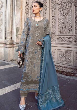 Picture of Ravishing Rayon Beige Straight Cut Salwar Kameez