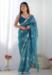 Picture of Ideal Net Midnight Blue Saree