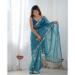 Picture of Ideal Net Midnight Blue Saree