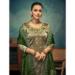 Picture of Chiffon Dark Khaki Straight Cut Salwar Kameez