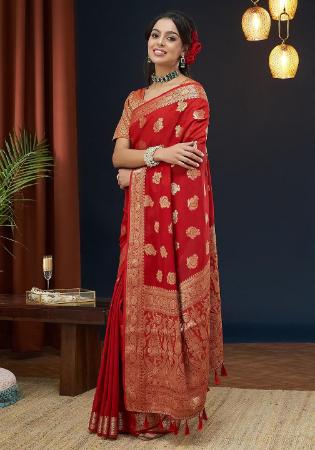 Picture of Good Looking Georgette Crimson Saree