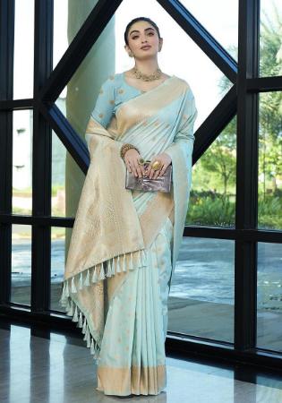 Picture of Sublime Chiffon Light Steel Blue Saree