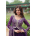 Picture of Graceful Georgette Purple Readymade Gown