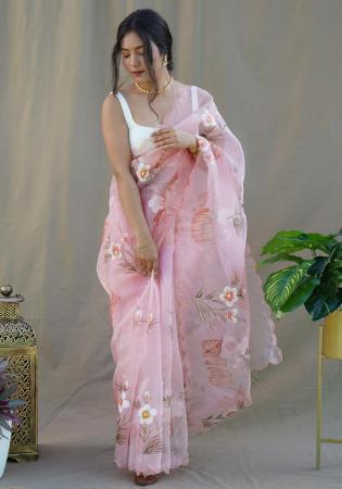 Picture of Magnificent Organza Thistle Saree