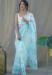 Picture of Fine Organza Light Steel Blue Saree