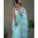 Picture of Fine Organza Light Steel Blue Saree