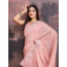 Picture of Elegant Organza Rosy Brown Saree