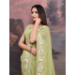 Picture of Charming Organza Dark Khaki Saree