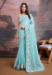 Picture of Gorgeous Organza Light Steel Blue Saree