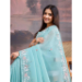 Picture of Gorgeous Organza Light Steel Blue Saree