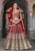 Picture of Magnificent Net Dark Red Lehenga Choli