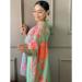 Picture of Chiffon Dark Sea Green Readymade Salwar Kameez