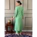 Picture of Chiffon Dark Sea Green Readymade Salwar Kameez