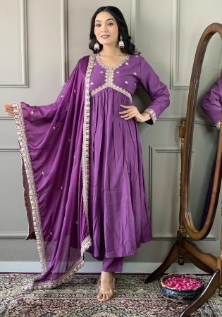 Picture of Sightly Cotton Orchid Readymade Salwar Kameez