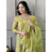 Picture of Rayon & Silk Dark Khaki Readymade Salwar Kameez