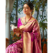 Picture of Comely Silk Medium Violet Red Saree