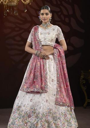 Picture of Ideal Chiffon White Lehenga Choli