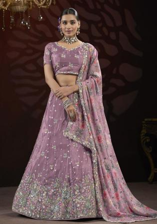 Picture of Ideal Chiffon Grey Lehenga Choli