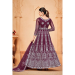 Picture of Georgette & Net Saddle Brown Anarkali Salwar Kameez