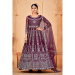 Picture of Georgette & Net Saddle Brown Anarkali Salwar Kameez