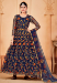 Picture of Georgette & Net Midnight Blue Anarkali Salwar Kameez