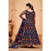 Picture of Georgette & Net Midnight Blue Anarkali Salwar Kameez